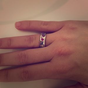 Swatch silver with colors ring